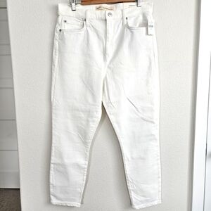 NWT Gap1969 True Skinny Super High Rise Crop Stretch Women's White Jeans.Size 31